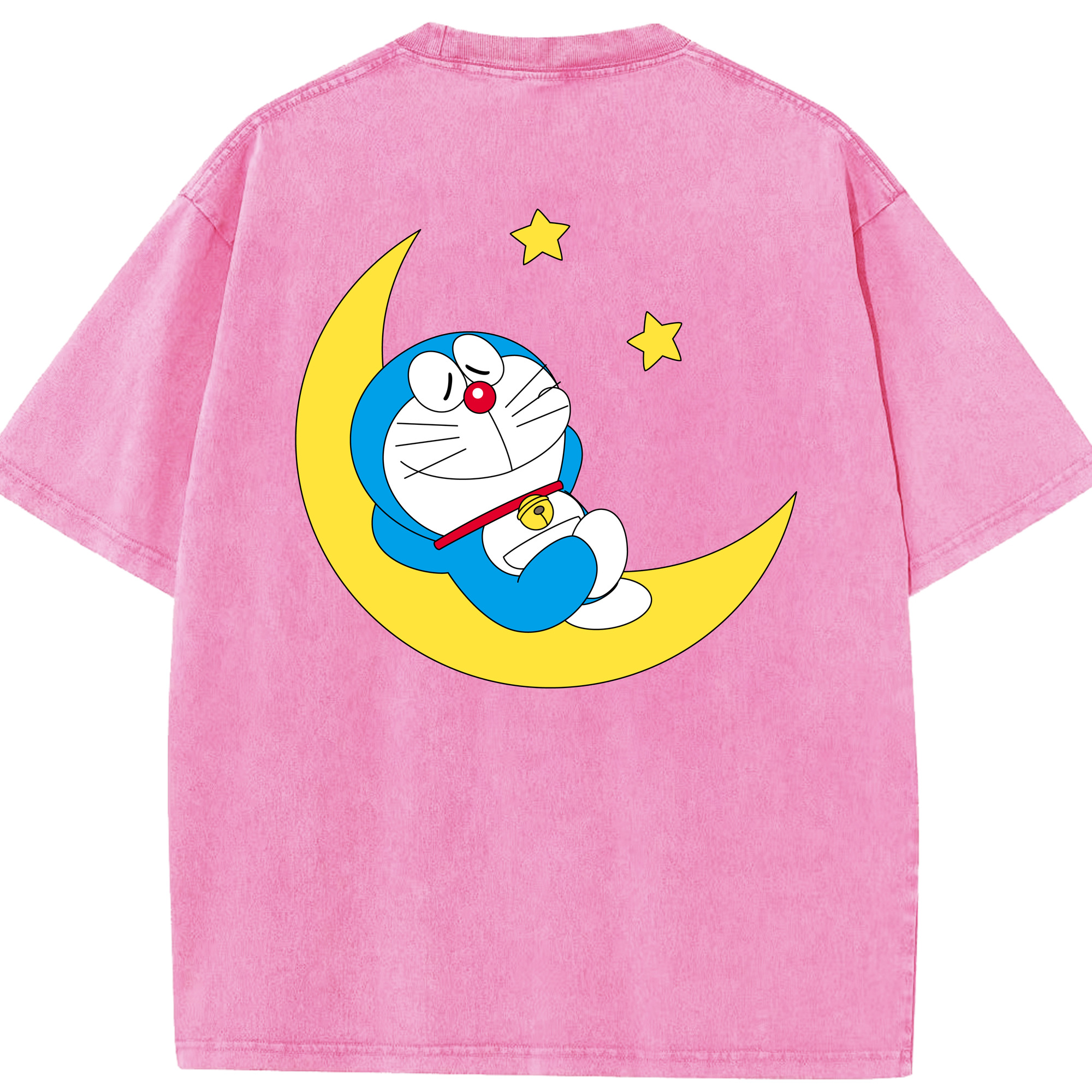 （画像用） ドラえもん Doraemon 綿100% ヴィンテージ風 半袖Tシャツ（背面プリント）